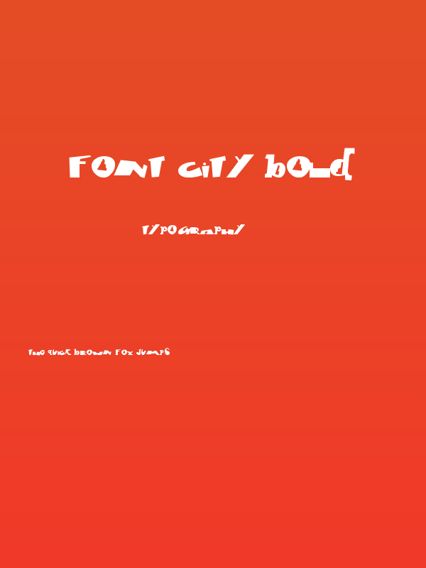 font city Bold Poster