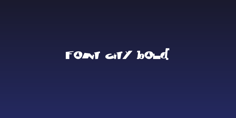 font city Bold Social Header