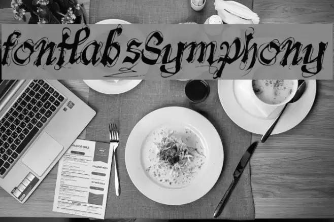 font-lab's Symphony Schriftart examples