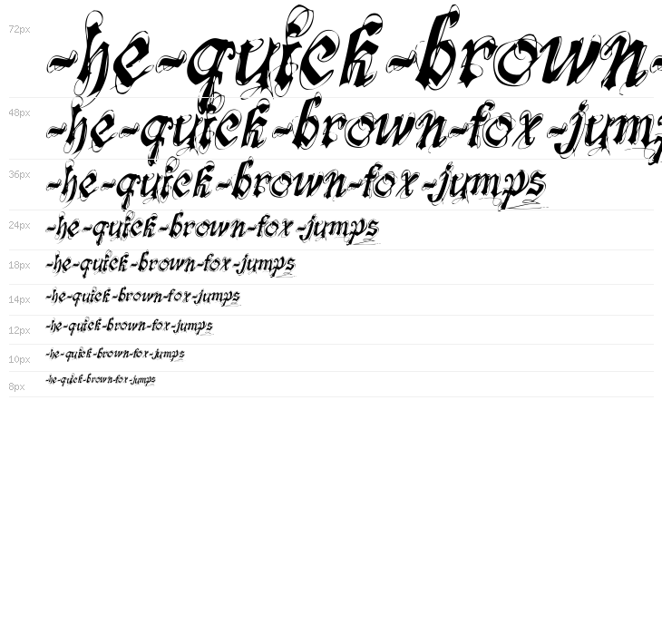 font-lab's Symphony Waterfall