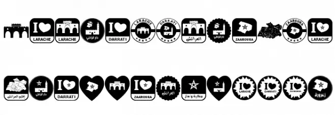 font larache color Font LOWERCASE