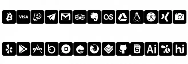 font social media Schriftart Groß