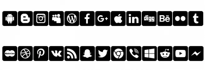 font social media 字体 小写