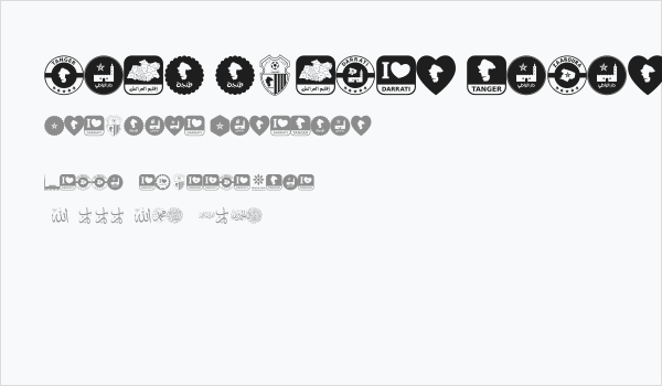 font tanger color Business Card