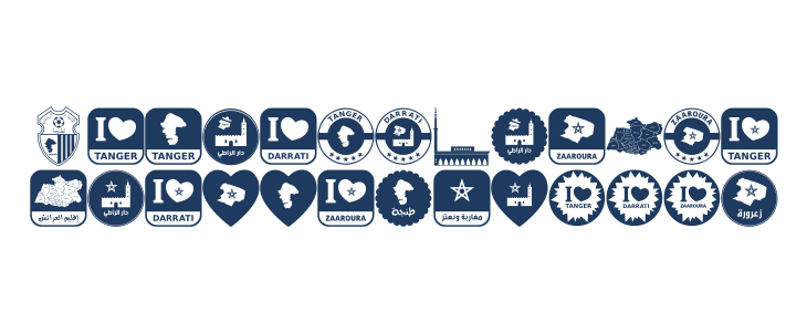 font tanger color Lowercase