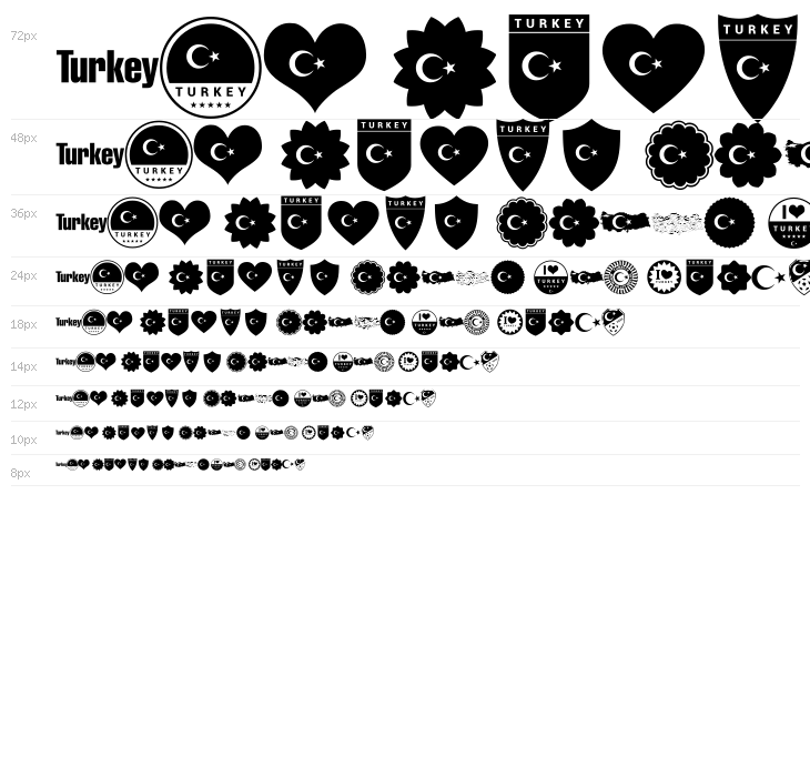 font turkey color Waterfall