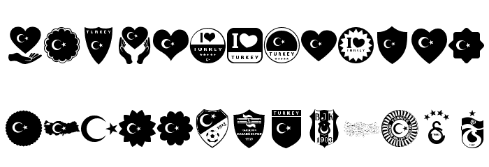 font turkey color Font LOWERCASE