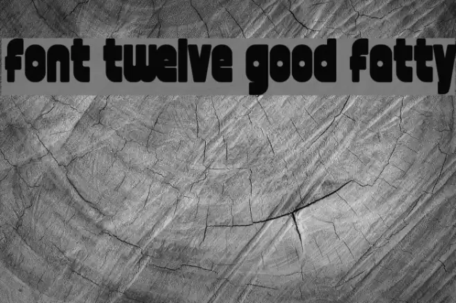 font twelve good fatty フォント examples