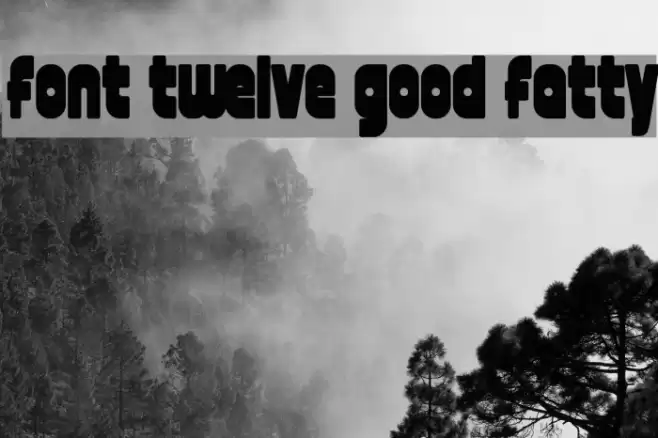 font twelve good fatty フォント examples