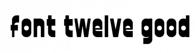 font twelve good  免费字体下载