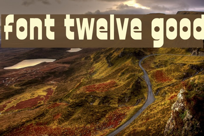 font twelve good フォント examples