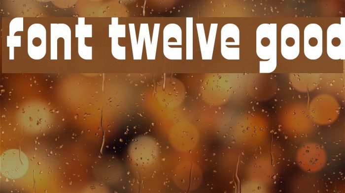 font twelve good フォント examples