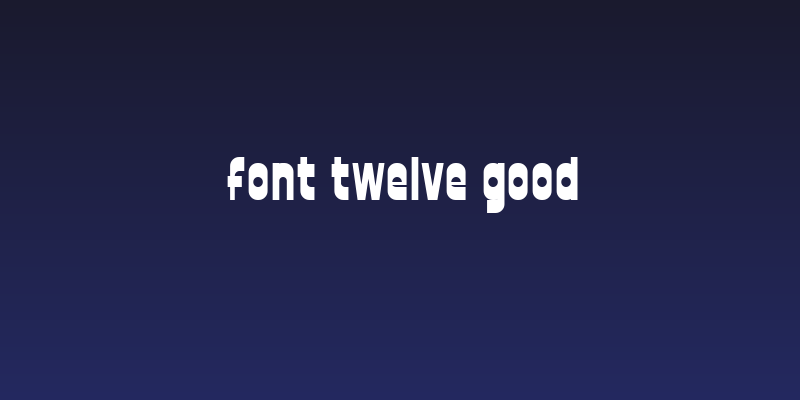 font twelve good Social Header