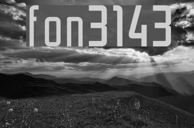 font3143 Font examples