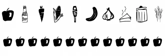 font3836 Caratteri MINUSCOLO