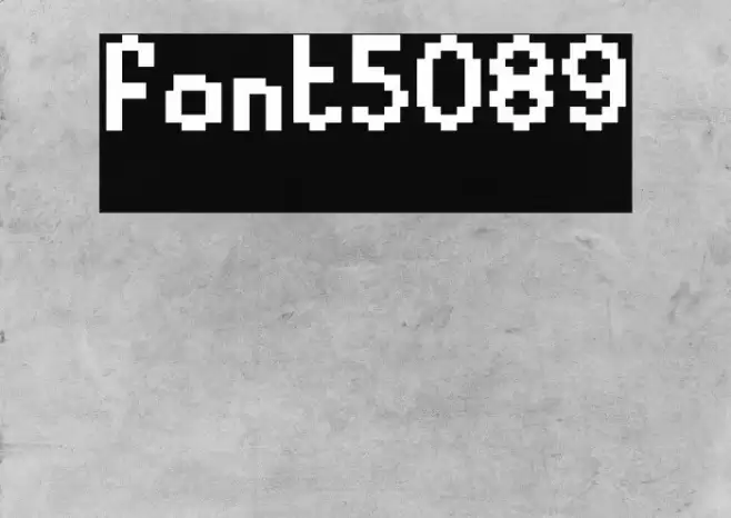 font5089 Font examples