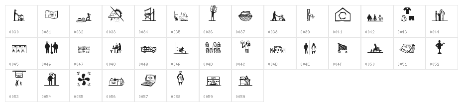 font5251 Character Map