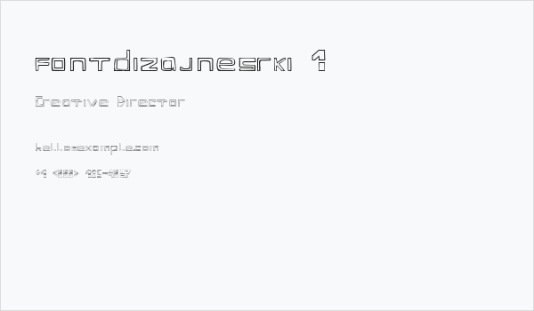 fontdizajnesrki 1 Business Card