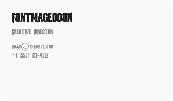 fontmageddon Business Card
