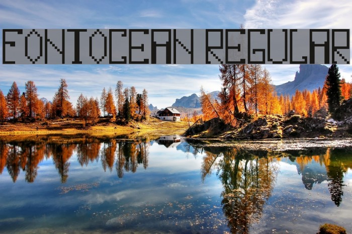 fontocean Regular Font examples