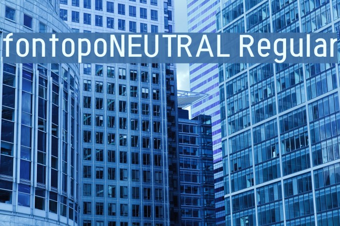 fontopoNEUTRAL Regular Font examples