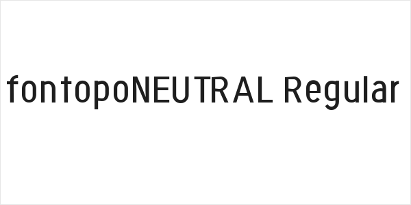 fontopoNEUTRAL Regular Logo