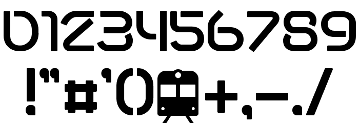 fontopoSUBWAY Regular Font OTHER CHARS