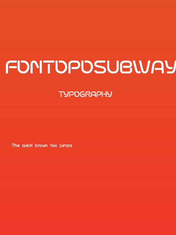 fontopoSUBWAY Regular Poster