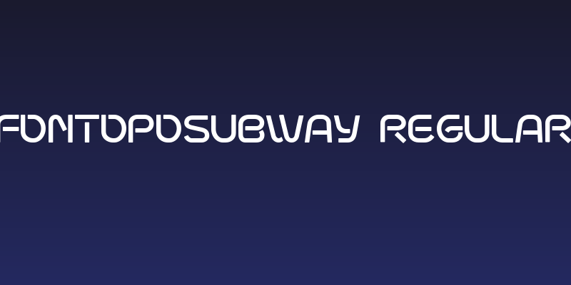 fontopoSUBWAY Regular Social Header