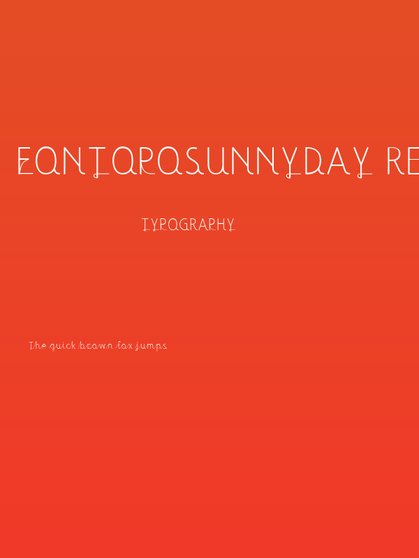 fontopoSunnyDay Regular Poster