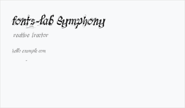 fonts-lab Symphony Business Card