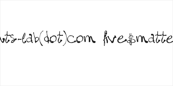 fonts-lab(dot)com_five$matter! Logo