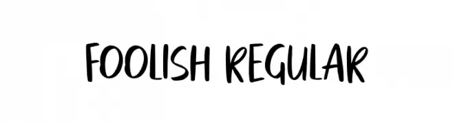 foolish Regular  Frei Schriftart Herunterladen