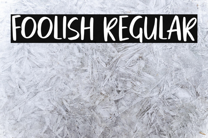 foolish Regular Example 1