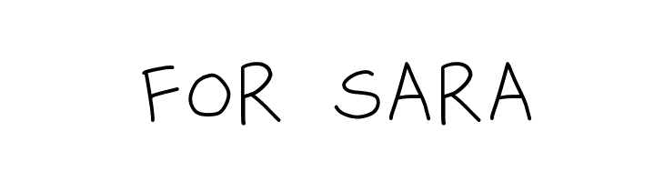 for sara  免费字体下载