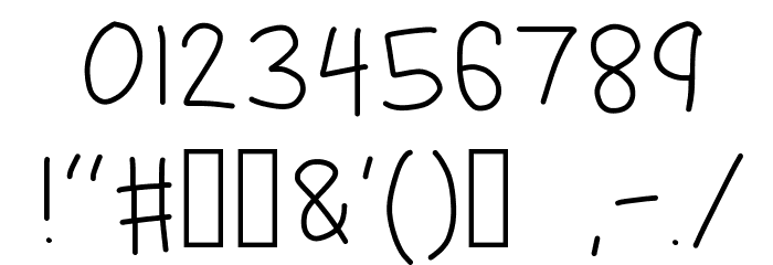 for sara Font OTHER CHARS