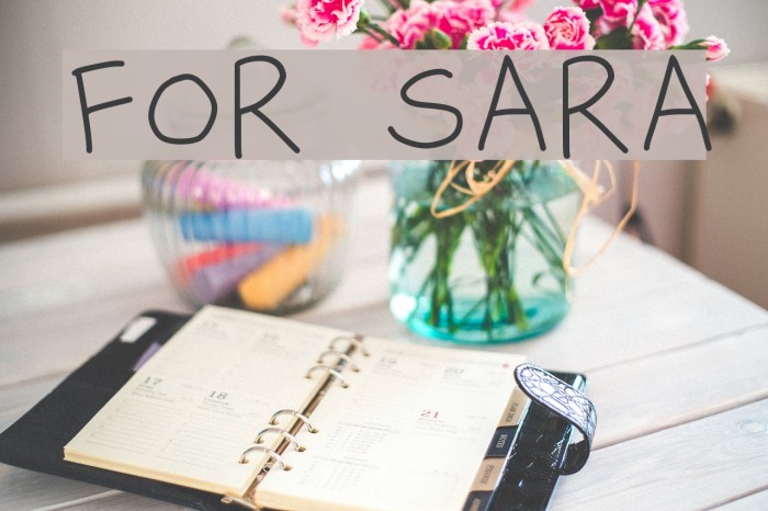 for sara Font examples