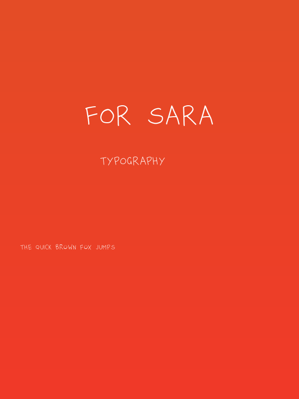 for sara Poster