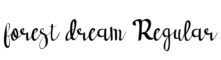 forest dream Regular  font caratteri gratis