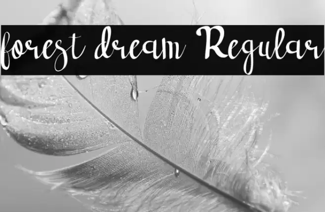 forest dream Regular Font examples