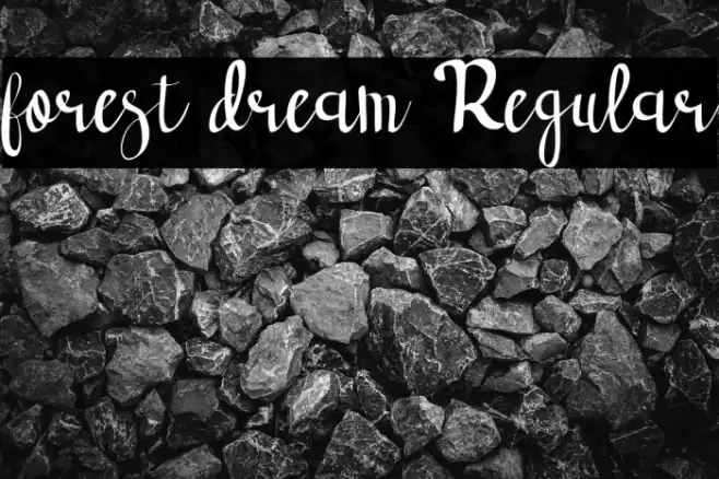 forest dream Regular Font examples
