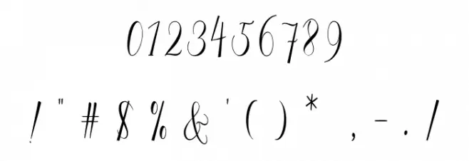 forlove Font OTHER CHARS