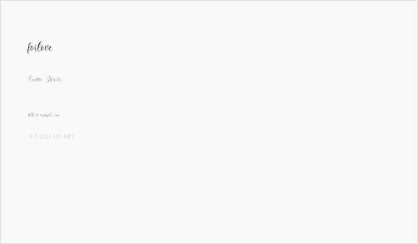 forlove Business Card