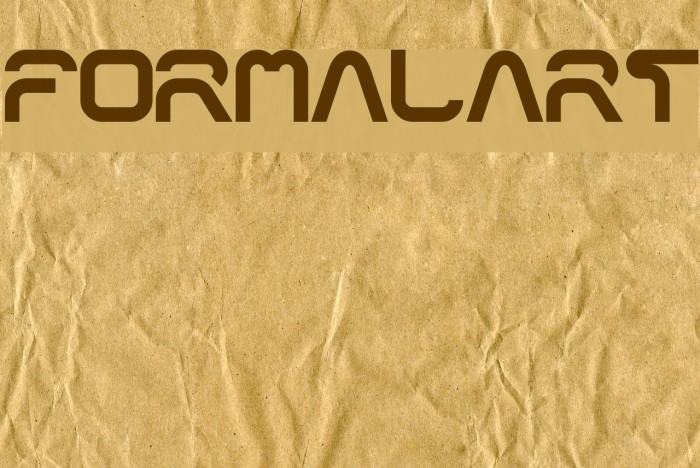 formalart Font examples
