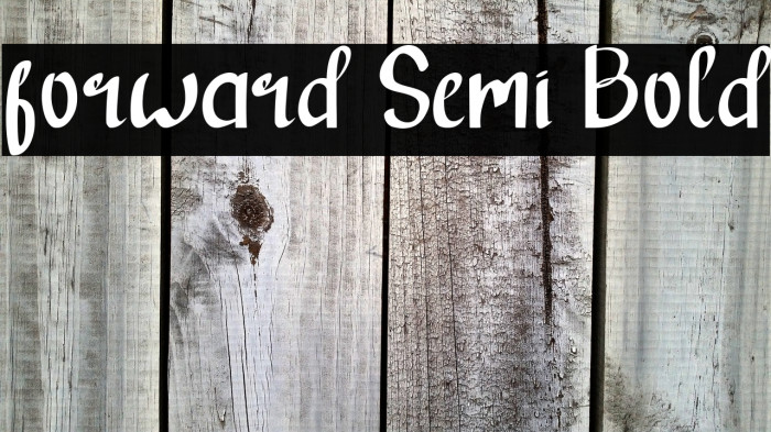 forward Semi Bold Example 2