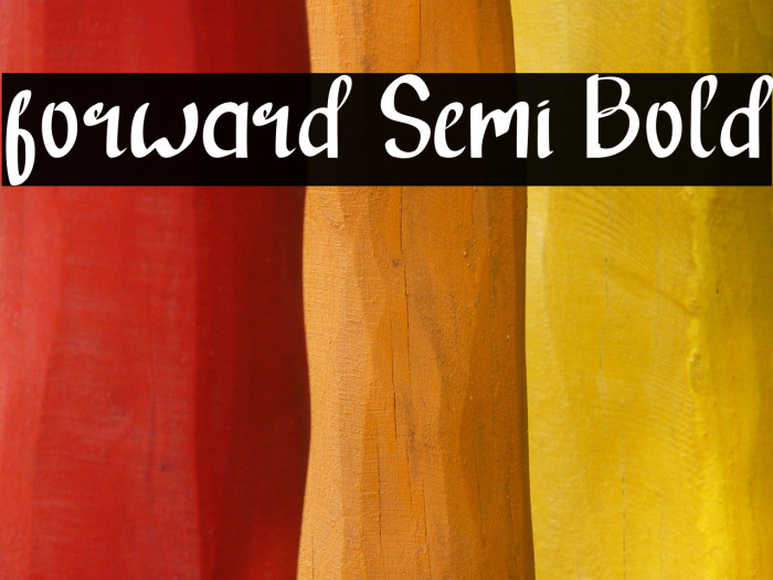 forward Semi Bold Example 3