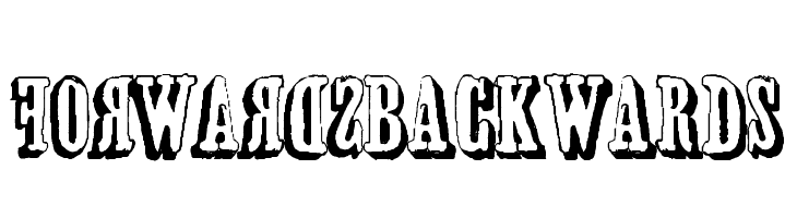 forwardsBACKWARDS Font