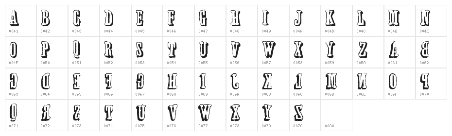forwardsBACKWARDS Character Map