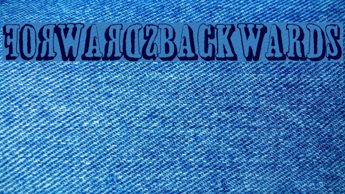 forwardsBACKWARDS Font examples