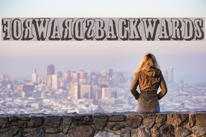 forwardsBACKWARDS Font examples